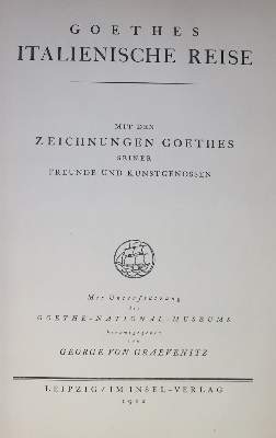 Bild Nr.1: 142-1652 Goethe,J.W.v.: (Literatur und illustrierte Bücher 20.Jahrhundert - Alte Literatur in modernen Ausgaben)