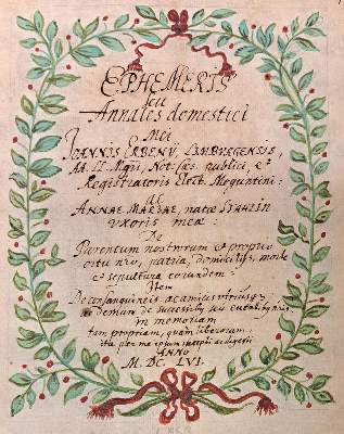 Bild Nr.2: 142-166 Ephemeris seu Annales: (Handschriften)