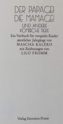 Bild Nr.2: 142-1693 Kaleko,M.: (Judaica)