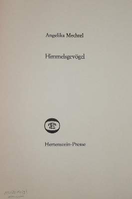 Bild Nr.1: 142-1736 Mechtel,A.: (Literatur und illustrierte Bücher 20.Jahrhundert - Alte Literatur in modernen Ausgaben)