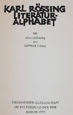 Bild Nr.1: 142-1787 Rössing,K.: (Literatur und illustrierte Bücher 20.Jahrhundert - Alte Literatur in modernen Ausgaben)