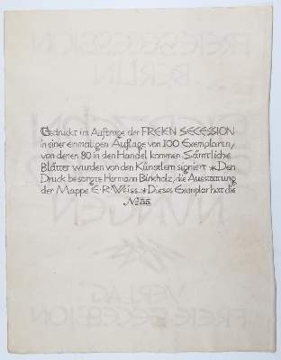 Bild Nr.16: 142-1815 Siebzehn Steinzeichnungen.: (Literatur und illustrierte Bücher 20.Jahrhundert - Alte Literatur in modernen Ausgaben)