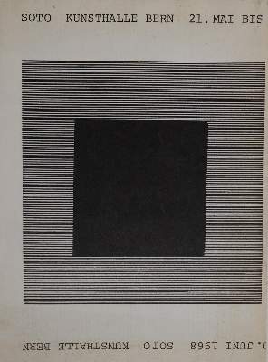 Bild Nr.1: 142-1818 Soto Kunsthalle Bern.: (Literatur und illustrierte Bücher 20.Jahrhundert - Alte Literatur in modernen Ausgaben)