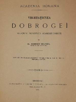 Bild Nr.1: 142-1866 Brandza,D.: (Botanik)