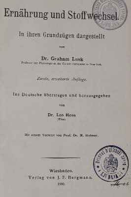 Bild Nr.3: 142-1918 Lusk,G.: (Medizin)