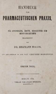Bild Nr.1: 142-1930 Hager,H.: (Medizin, Pharmazie)