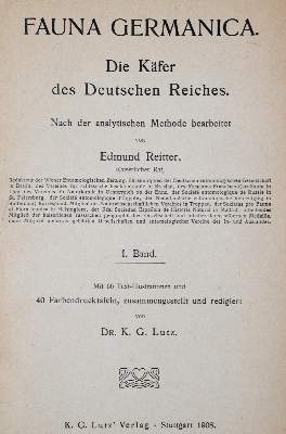Bild Nr.1: 142-1980 Reitter,E.: (Zoologie, Käfer)