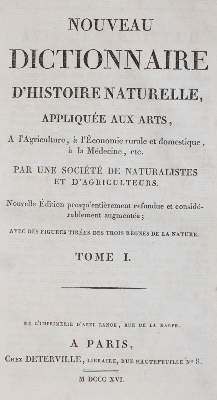 Bild Nr.1: 142-1983 Nouveau dictionnaire d'histoire naturelle,: (Zoologie)