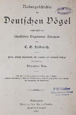 Bild Nr.1: 142-1992 Bechstein,J.M.: (Zoologie, Vögel)