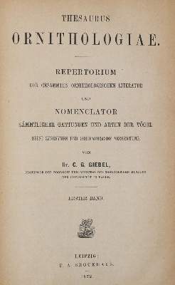 Bild Nr.1: 142-2001 Giebel,C.G.: (Zoologie, Vögel)