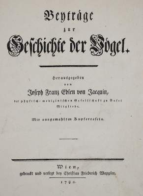 Bild Nr.1: 142-2002 Jacquin,J.F.v.: (Zoologie, Vögel)