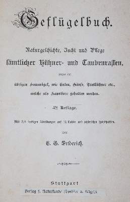 Bild Nr.1: 142-2016 Baldamus,A.C.E.: (Zoologie, Vögel, Tauben)