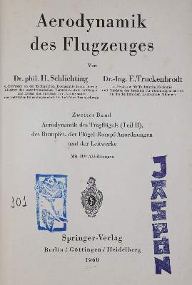 Bild Nr.1: 142-2066 Schlichting,H. u. E.Truckenbrodt.: (Verschiedene Gebiete - Varia, Aeronautik)