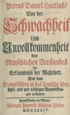 Bild Nr.1: 142-207 Huet,P.D.: (Alte Drucke, Handschriften und Theologie)