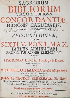 Bild Nr.1: 142-208 Hugo de Sancto Caro.: (Alte Drucke, Handschriften und Theologie)