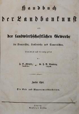 Bild Nr.1: 142-2081 Wedeke,J.C. u. J.A.Romberg.: (Verschiedene Gebiete - Varia, Bauwesen)