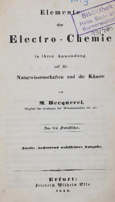 Bild Nr.1: 142-2088 Becquerel,(A.C.).: (Verschiedene Gebiete - Varia, Chemie)