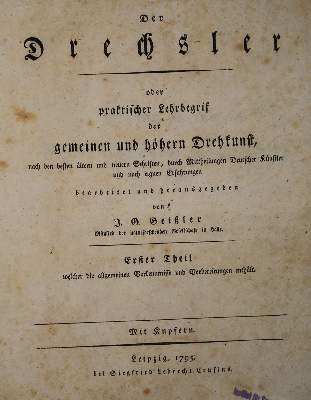 Bild Nr.1: 142-2097 Geissler,J.G.: (Verschiedene Gebiete - Varia, Drechsler)