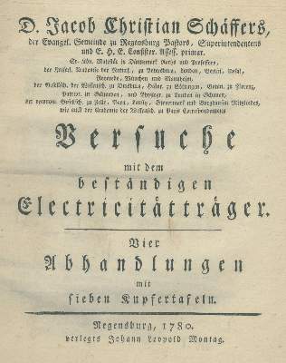 Bild Nr.2: 142-2100 Schäffer,J.C.: (Verschiedene Gebiete - Varia, Elektrizität)