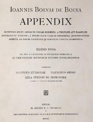 Bild Nr.1: 142-2127 Bolyai,J.: (Verschiedene Gebiete - Varia, Mathematik)