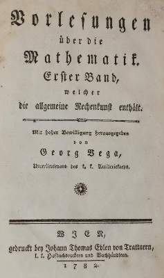 Bild Nr.1: 142-2142 Vega,G.: (Verschiedene Gebiete - Varia, Mathematik)