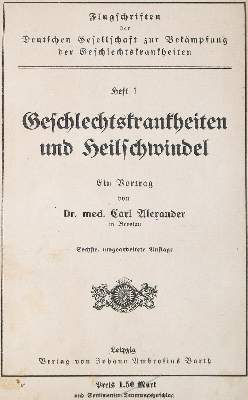 Bild Nr.1: 142-2187 Flugschriften: (Verschiedene Gebiete - Varia, Sexualwissenschaft)