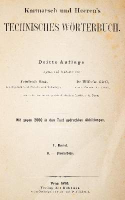 Bild Nr.1: 142-2192 Karmarsch,K. u. Heeren.: (Verschiedene Gebiete - Varia, Technik und Handwerk)