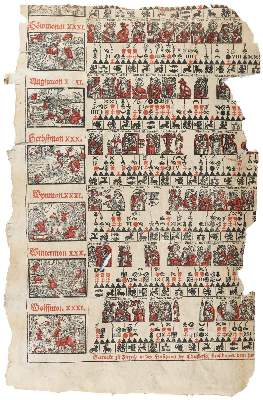 Bild Nr.1: 142-231 Kalenderfragment.: (Kalender)