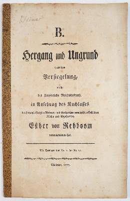 Bild Nr.1: 142-2360 Hergang und Ungrund: (Deutschland, Weimar)