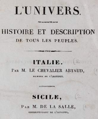 Bild Nr.1: 142-2414 Artaud,(A.F.) u. de la Salle.: (Italien)