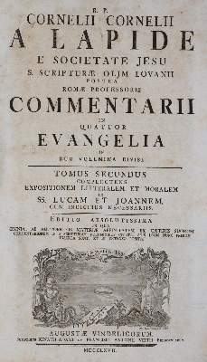 Bild Nr.1: 142-247 Lapide,C.a.: (Alte Drucke, Handschriften und Theologie)