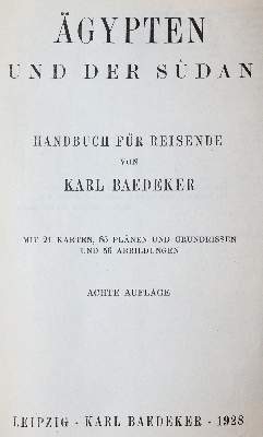 Bild Nr.1: 142-2554 Ägypten und der Sudan.: (Verschiedene Länder - Geschichte, Baedeker)