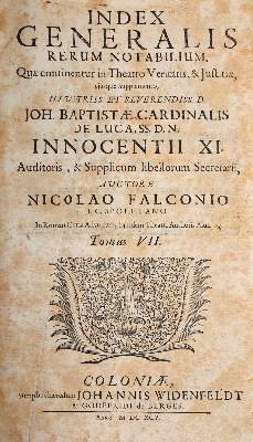 Bild Nr.1: 142-258 Luca,G.B.de.: (Alte Drucke, Handschriften und Theologie)