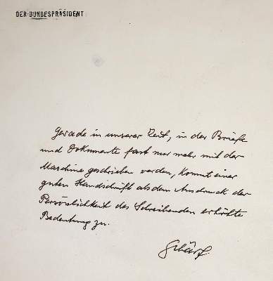 Bild Nr.1: 142-2682 Schärf, Adolf,: (Autographen)