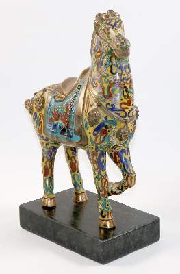 Bild Nr.2: 142-2801 Cloisonné-Pferd: (Asiatika)