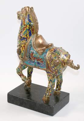 Bild Nr.3: 142-2801 Cloisonné-Pferd: (Asiatika)