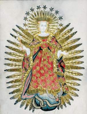 Bild Nr.1: 142-2939 Maria Immaculata im Strahlenmantel.: (Religiöse Volkskunst)
