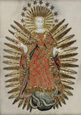 Bild Nr.2: 142-2939 Maria Immaculata im Strahlenmantel.: (Religiöse Volkskunst)