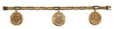 Bild Nr.1: 142-2975 Münzarmband Goldmünzen.: (Schmuck)