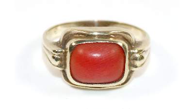 Bild Nr.1: 142-2978 Korallenring 333 GG.: (Schmuck, Ringe)
