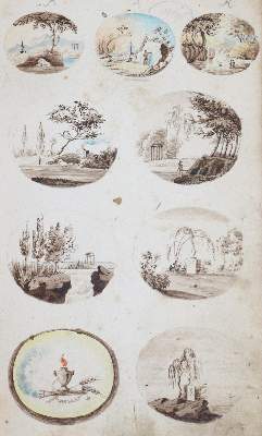 Bild Nr.1: 142-3206 Skizzenbuch: (Varia, Vignetten)