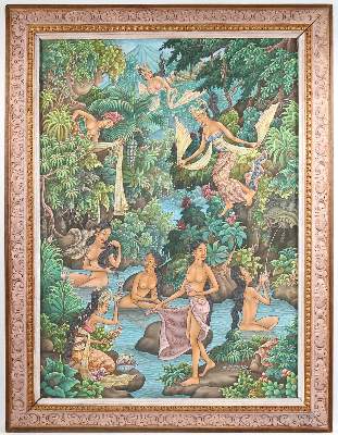 Bild Nr.1: 142-3306 Drei asiatische Malereien,: (Ausland, Asien)