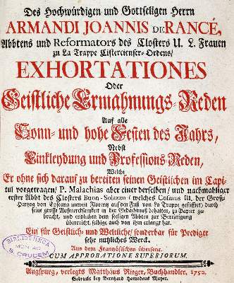 Bild Nr.1: 142-331 Rance,A.J.: (Alte Drucke, Handschriften und Theologie)