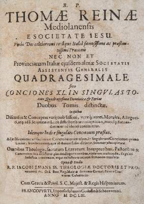 Bild Nr.1: 142-335 Reina,T.: (Alte Drucke, Handschriften und Theologie)