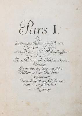 Bild Nr.3: 142-338 Ripa,C.: (Alte Drucke, Handschriften und Theologie)