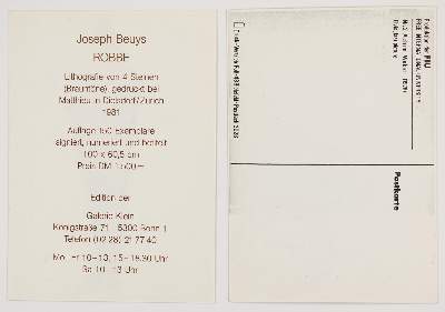 Bild Nr.8: 142-3528 Beuys, Joseph: (Künstlergraphik)