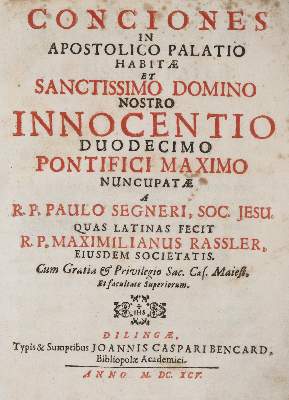 Bild Nr.1: 142-378 Segner,P.: (Alte Drucke, Handschriften und Theologie)