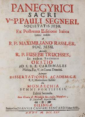 Bild Nr.1: 142-379 Segner,P.: (Alte Drucke, Handschriften und Theologie)