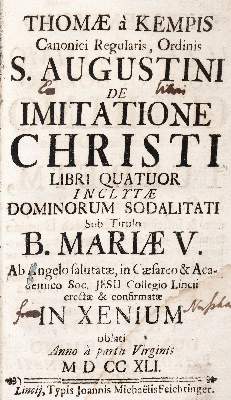 Bild Nr.1: 142-407 Thomas von Kempen.: (Alte Drucke, Handschriften und Theologie)