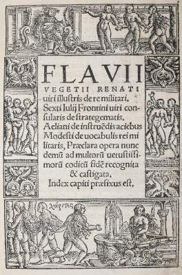 Bild Nr.1: 142-416 Vegetius Renatus,F.: (Alte Drucke, Handschriften und Theologie)